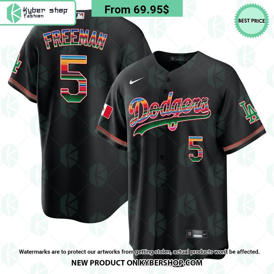 Men’s Los Angeles Dodgers Mexico Cool Base Black Jersey