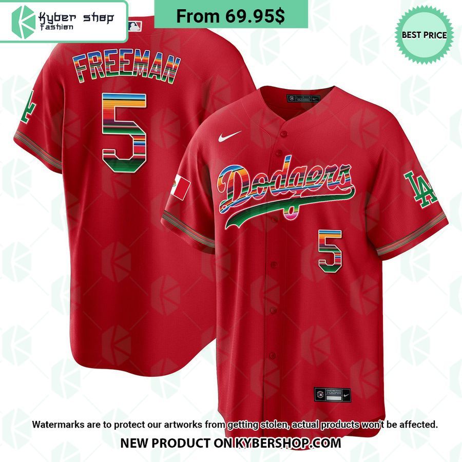 Men’s Los Angeles Dodgers Mexico Cool Base Red Jersey