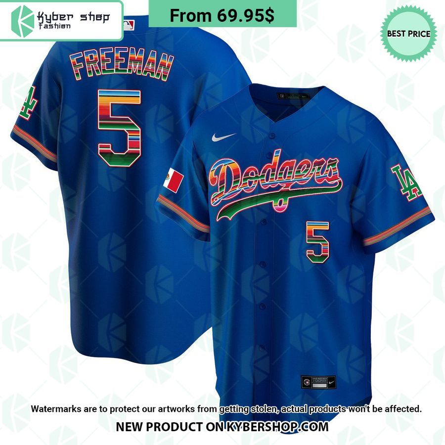 Men’s Los Angeles Dodgers Mexico Cool Base Royal Jersey