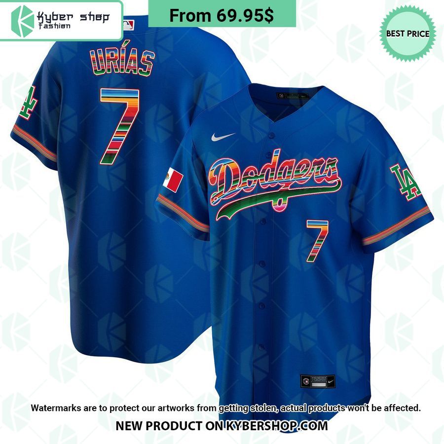 Men’s Los Angeles Dodgers Mexico Cool Base Royal Jersey