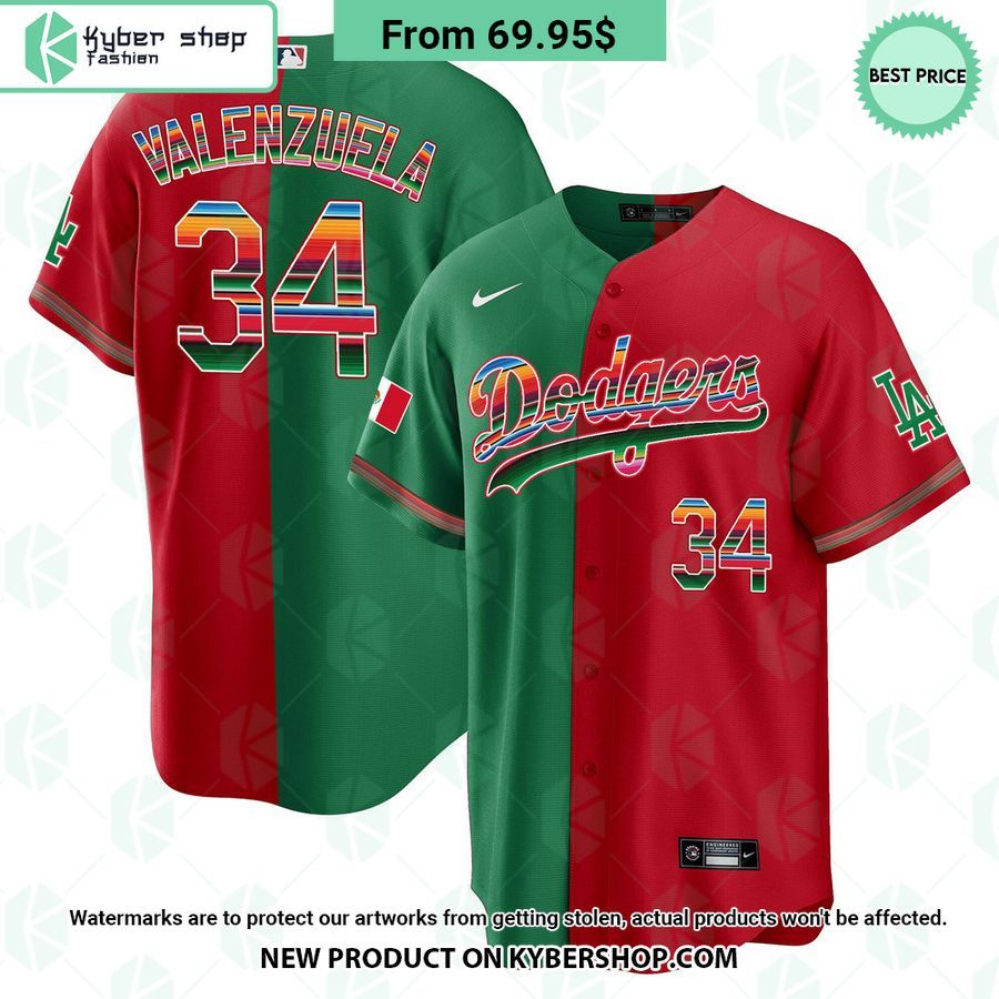 Men’s Los Angeles Dodgers Mexico Cool Base Split Jersey
