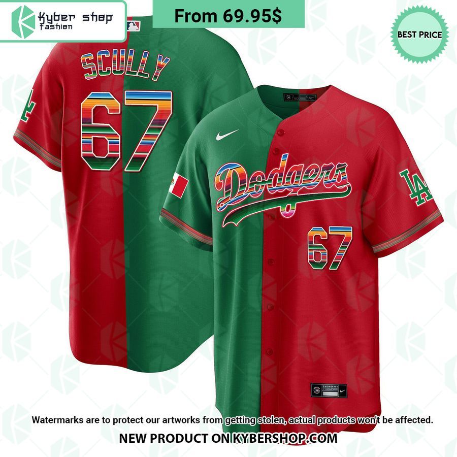 Men’s Los Angeles Dodgers Mexico Cool Base Split Jersey