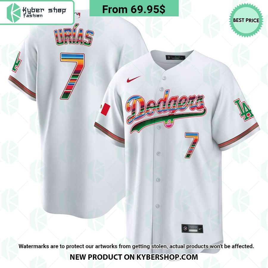 Men’s Los Angeles Dodgers Mexico Cool Base White Jersey