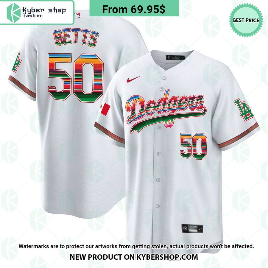 Men’s Los Angeles Dodgers Mexico Cool Base White Jersey
