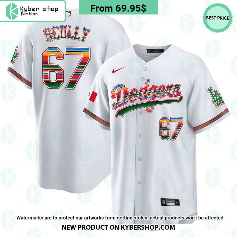 Men’s Los Angeles Dodgers Mexico Cool Base White Jersey