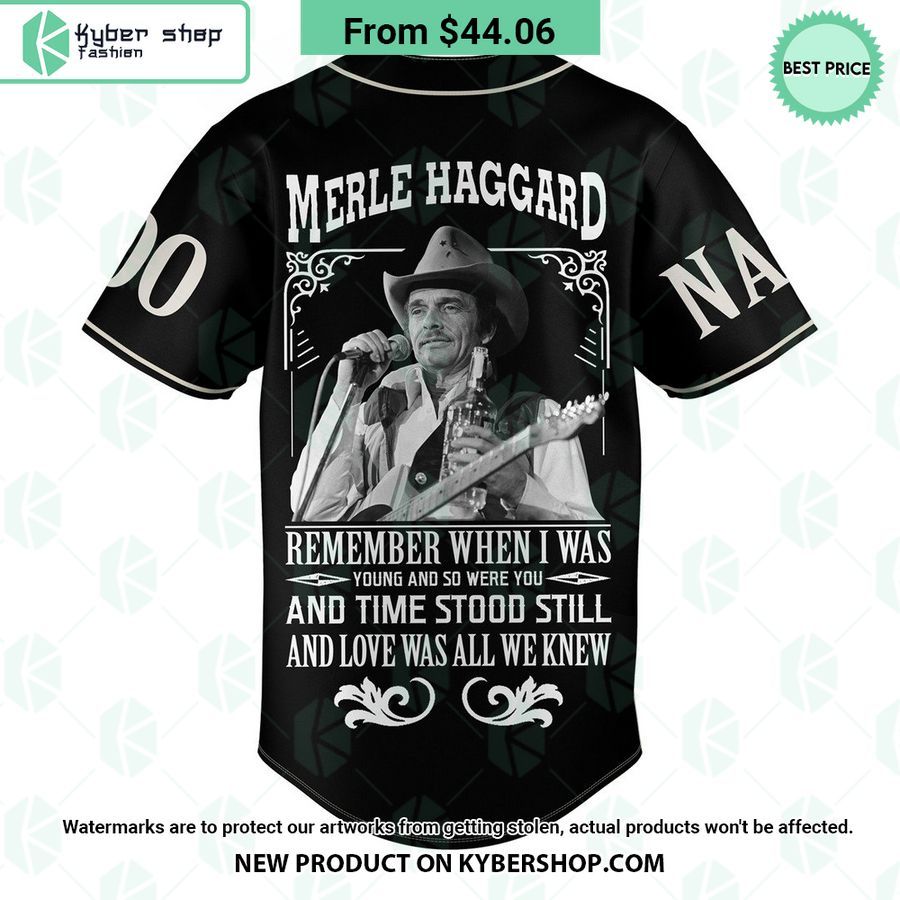 Merle Haggard Muskogee Whiskey CUSTOM Baseball Jersey