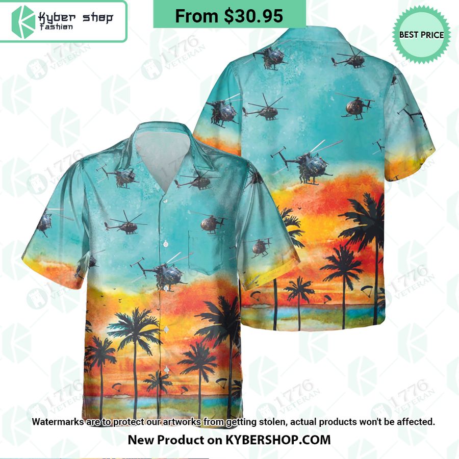 MH-6 Little Bird Sunset Hawaiian Shirt
