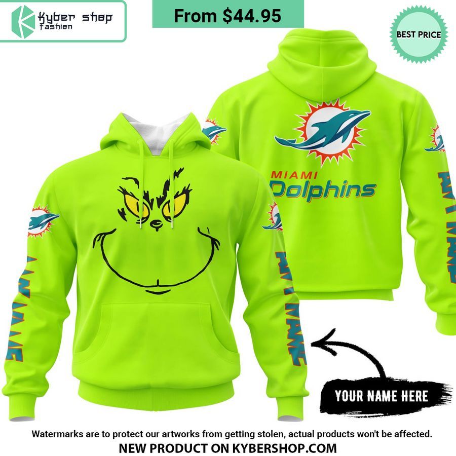 Miami Dolphins Grinch CUSTOM Hoodie