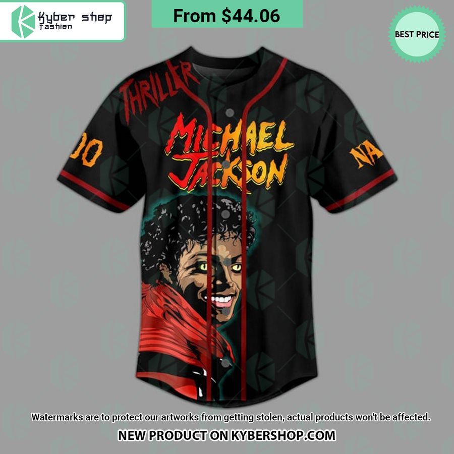 Michael Jackson Thriller Night CUSTOM Baseball Jersey