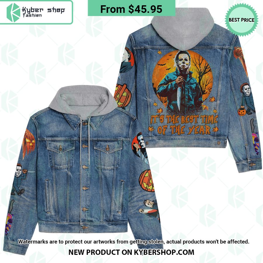 Michael Myers It’s The Best Time Of The Year Hooded Denim Jacket