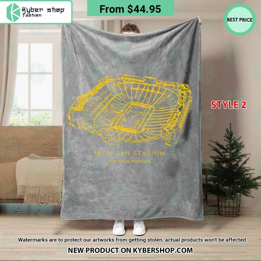 Michigan Stadium Michigan Wolverines Blanket