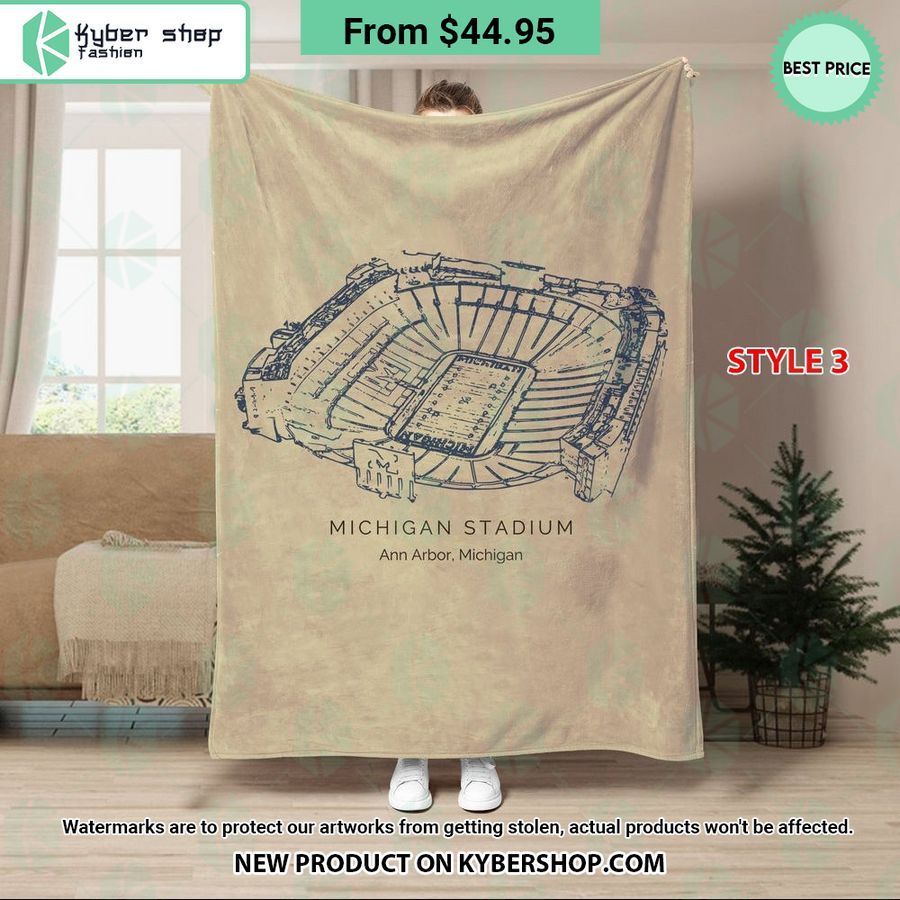 Michigan Stadium Michigan Wolverines Blanket