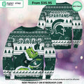 Michigan State Spartans Grinch Christmas Sweater