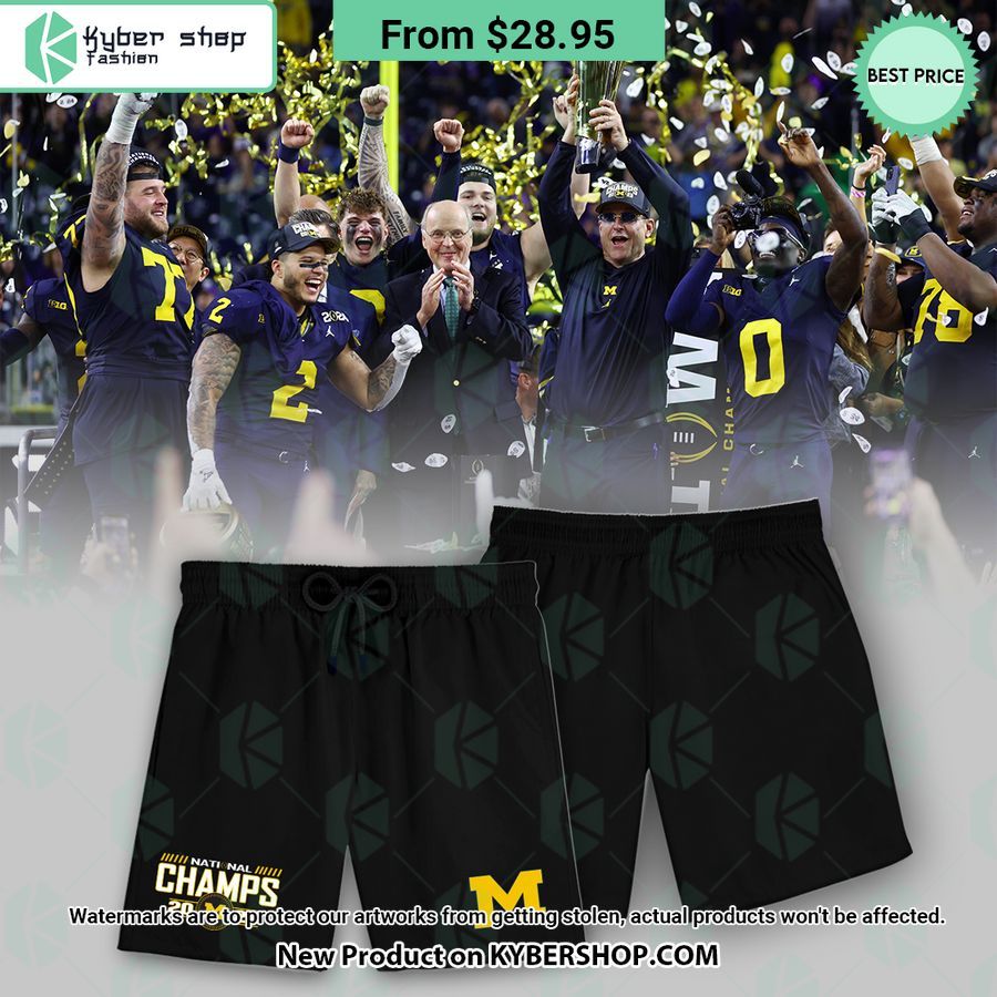 Michigan Wolverines 2023 National Championship Hawaiian Shirt, Shorts