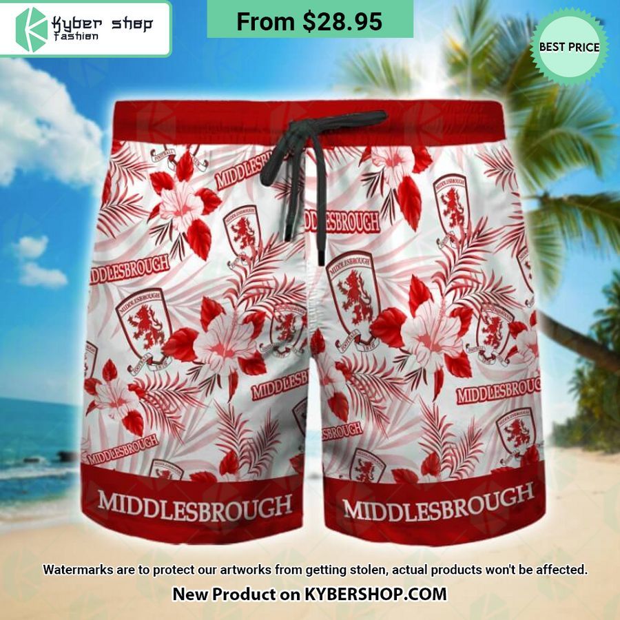 Middlesbrough FC Floral Hawaiian Shirt and Shorts