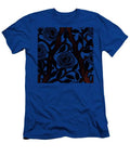 Midnight Bloom - Blue And Black Abstract Floral Poster T-Shirt