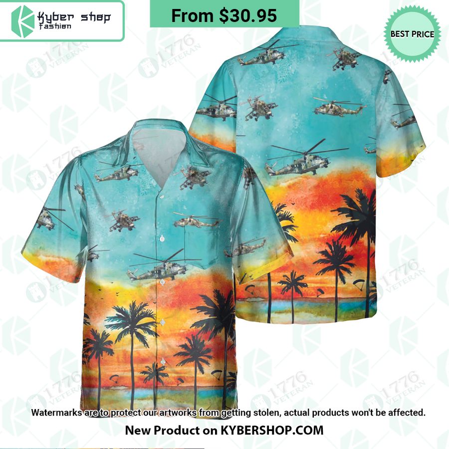 Mil Mi-24 Sunset Hawaiian Shirt
