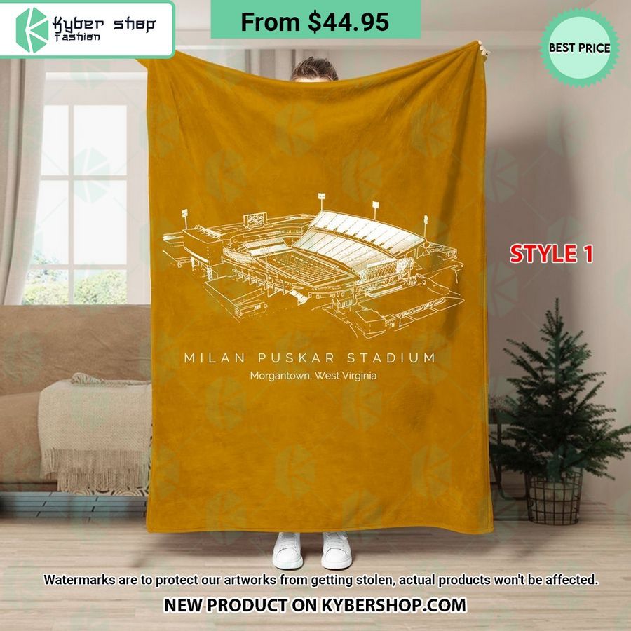 Milan Puskar Stadium West Virginia Mountaineers Blanket
