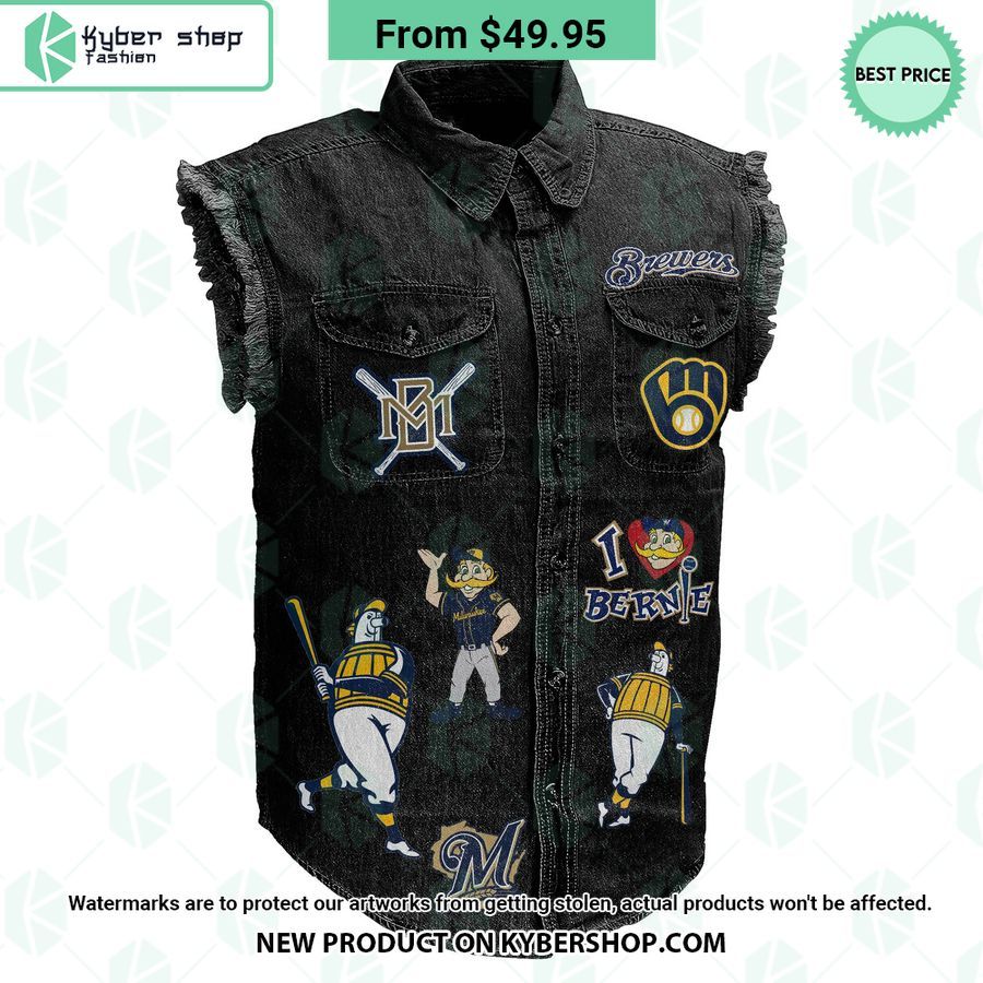 Milwaukee Brewers Sleeveless Denim Jacket