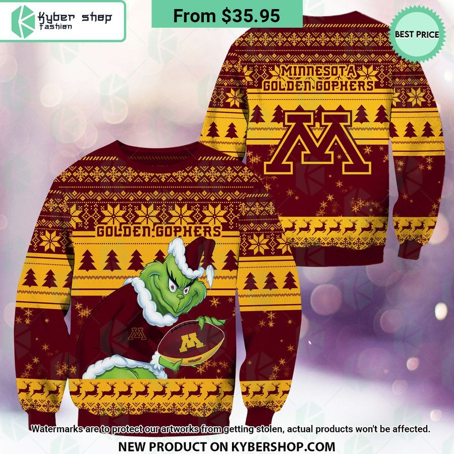 Minnesota Golden Gophers Grinch Christmas Sweater