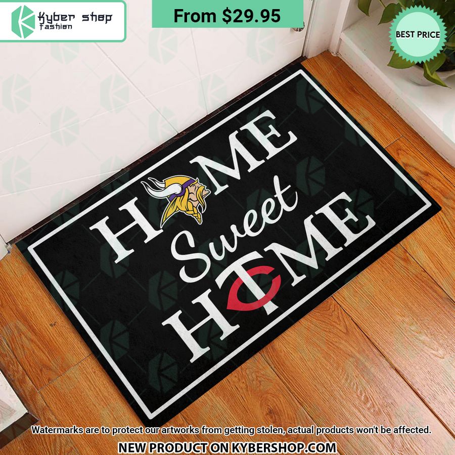 Minnesota Twins Minnesota Vikings Home Sweet Home Doormat