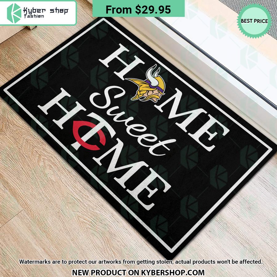 Minnesota Twins Minnesota Vikings Home Sweet Home Doormat