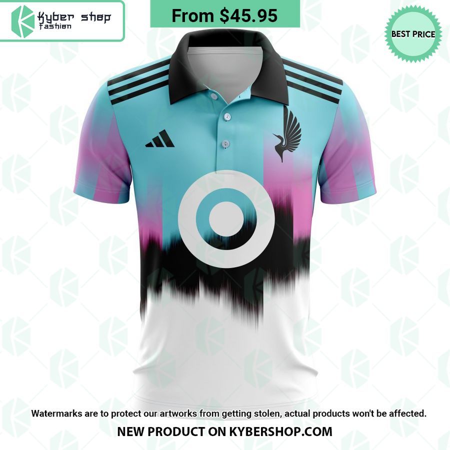 Minnesota United FC 2023 Away The Northern Lights MLS CUSTOM Polo Shirt
