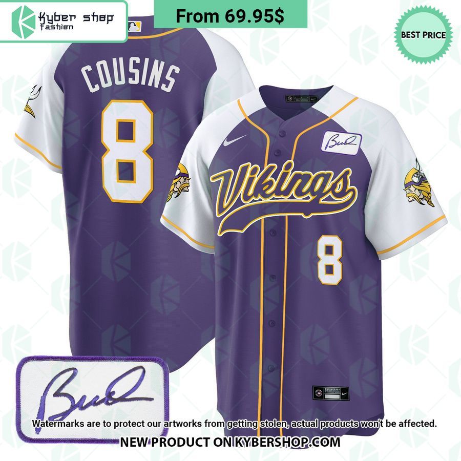 Minnesota Vikings Bud Grant Patch Baseball Jersey