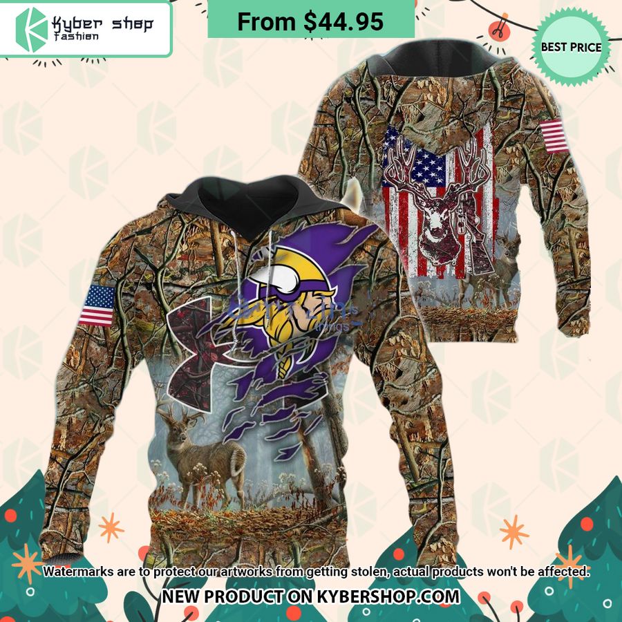 Minnesota Vikings Hunting Camo Hoodie