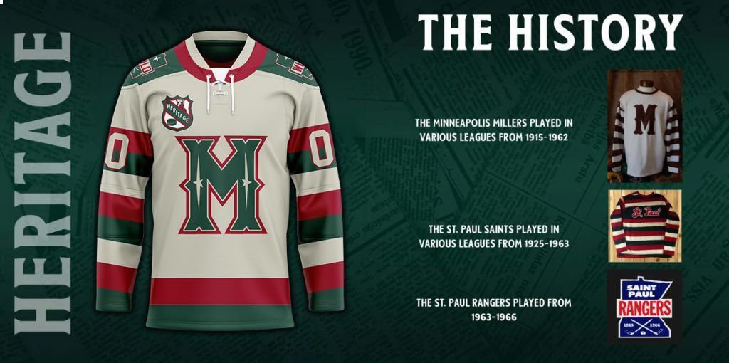 Minnesota Wild Heritage Concepts team logo Hockey Jersey