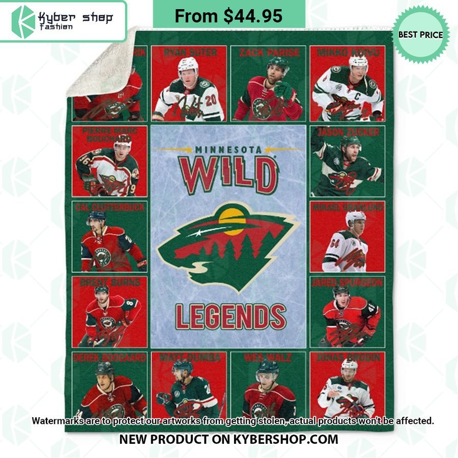 Minnesota Wild Legends Fleece Blanket