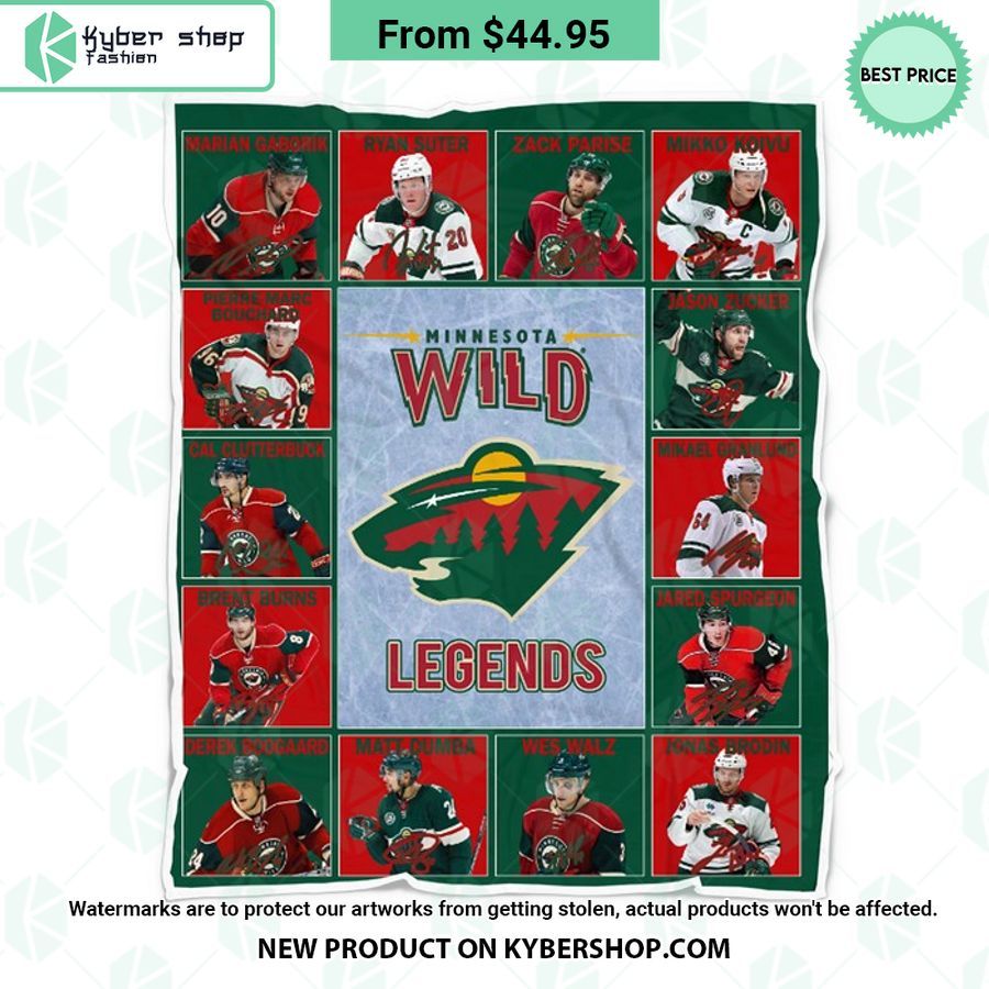Minnesota Wild Legends Fleece Blanket