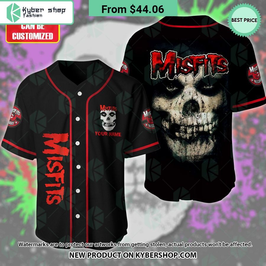 Misfits Skull CUSTOM Baseball Jersey