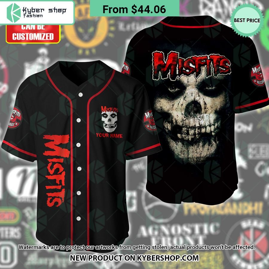 Misfits Skull CUSTOM Baseball Jersey