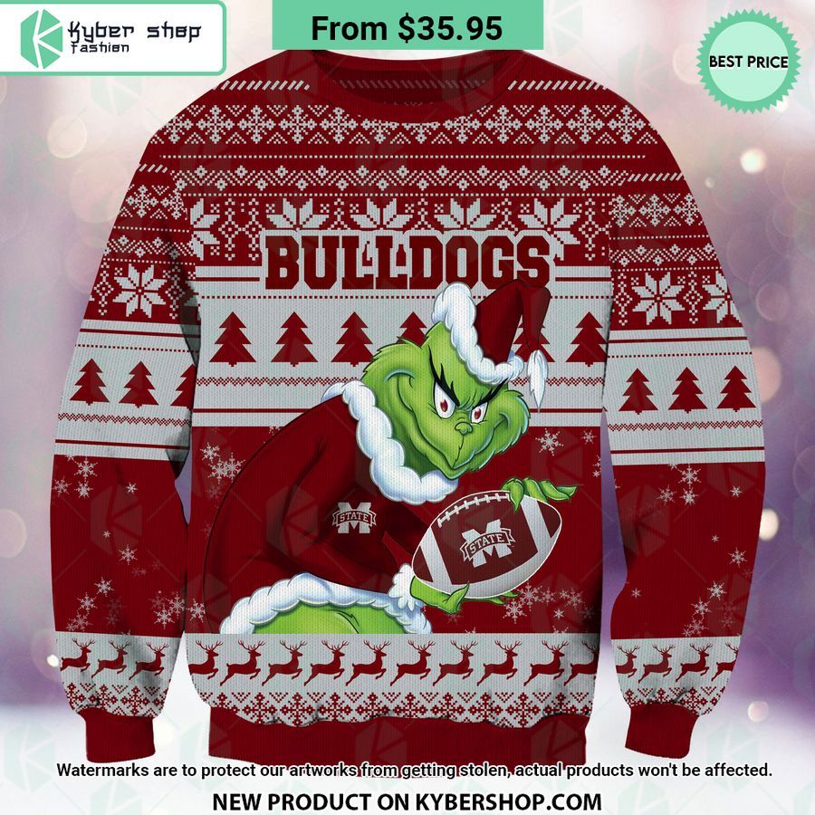 Mississippi State Bulldogs Grinch Christmas Sweater