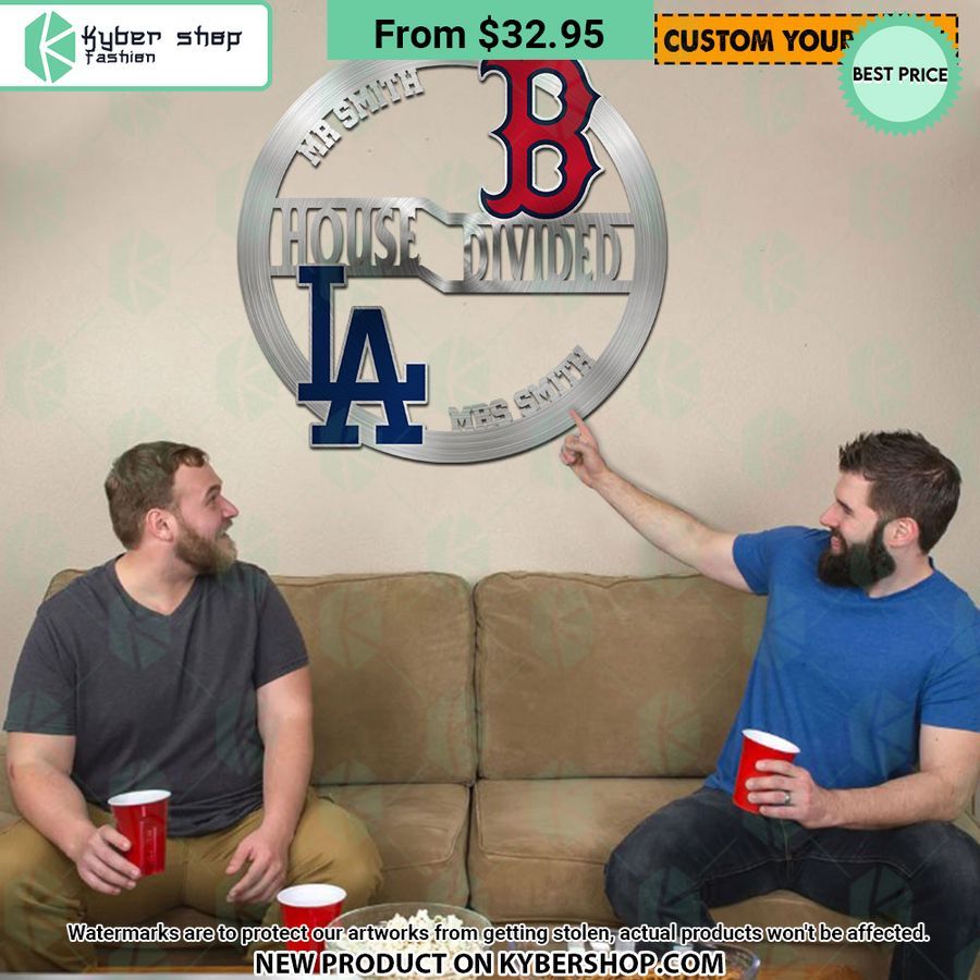 MLB Teams House Divided CUSTOM Metal Sign