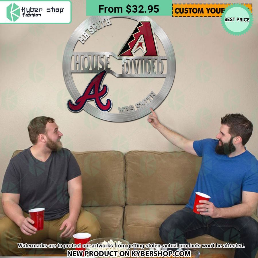 MLB Teams House Divided CUSTOM Metal Sign