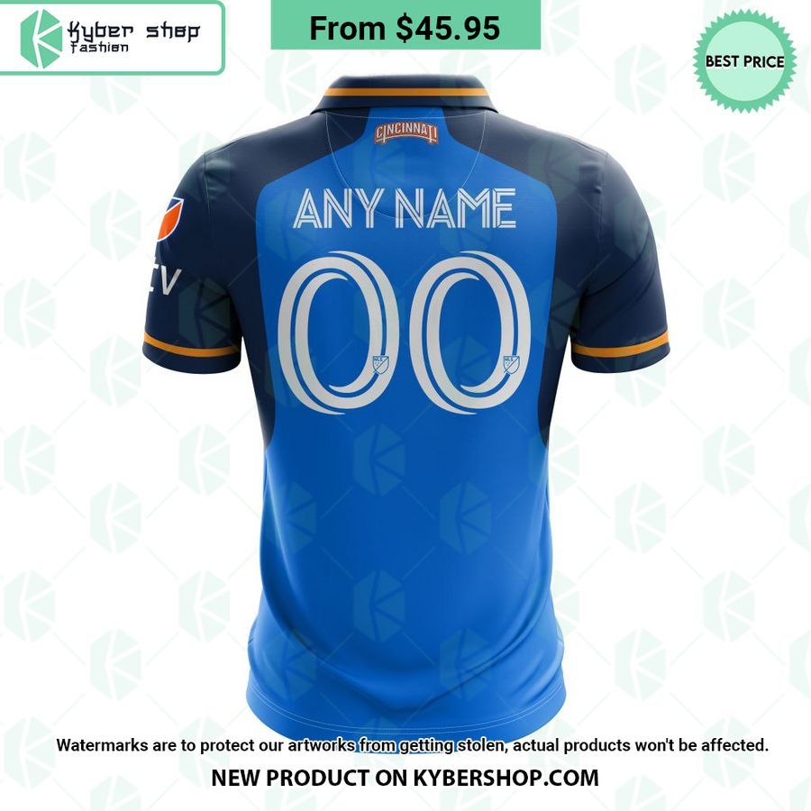MLS FC Cincinnati 2023 Home River CUSTOM Polo Shirt