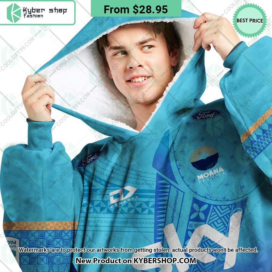 Moana Pasifika Super Rugby Pacific Home Jersey CUSTOM Hoodie Blanket