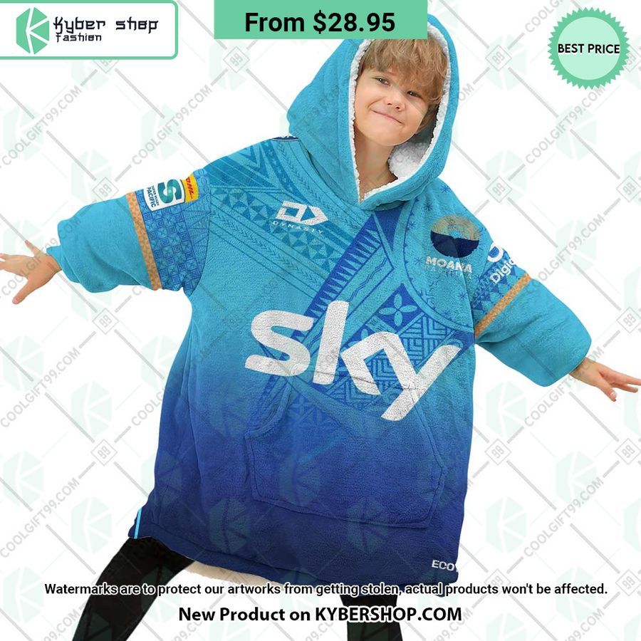 Moana Pasifika Super Rugby Pacific Home Jersey CUSTOM Hoodie Blanket