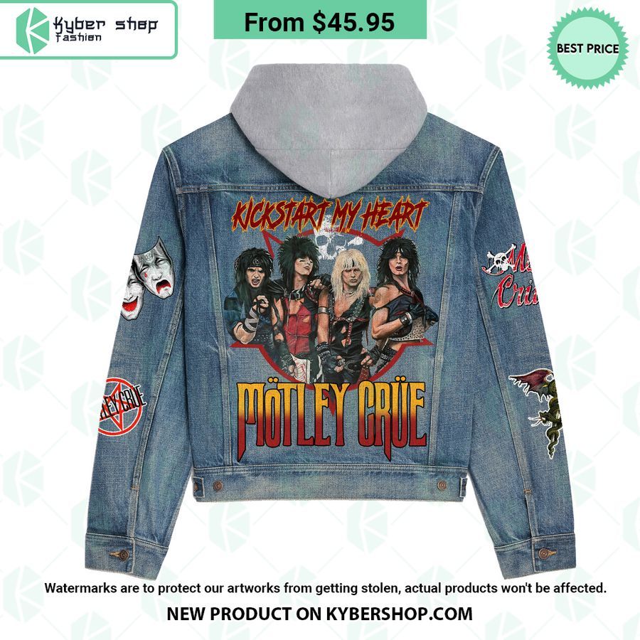 Mötley Crüe Kickstart My Heart Hooded Denim Jacket