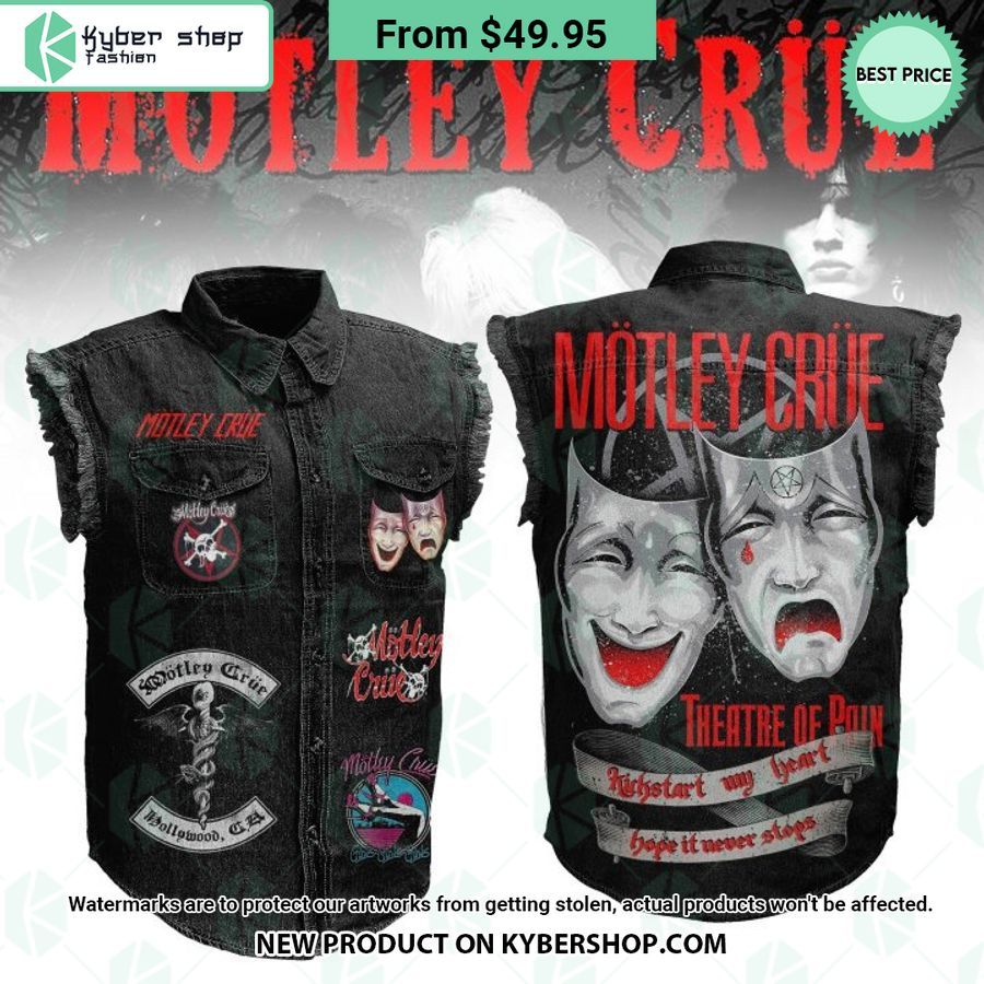 Mötley Crüe Theatre Of Pain Sleeveless Denim Jacket