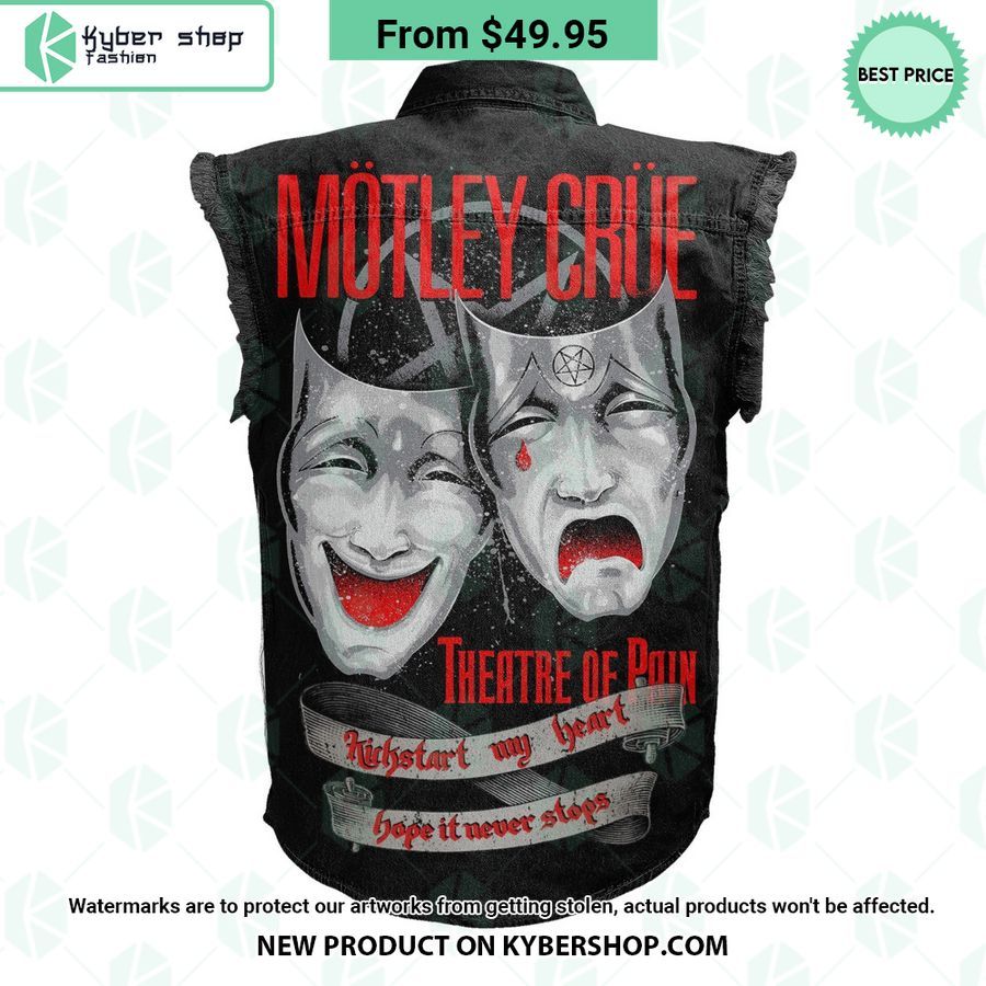 Mötley Crüe Theatre Of Pain Sleeveless Denim Jacket