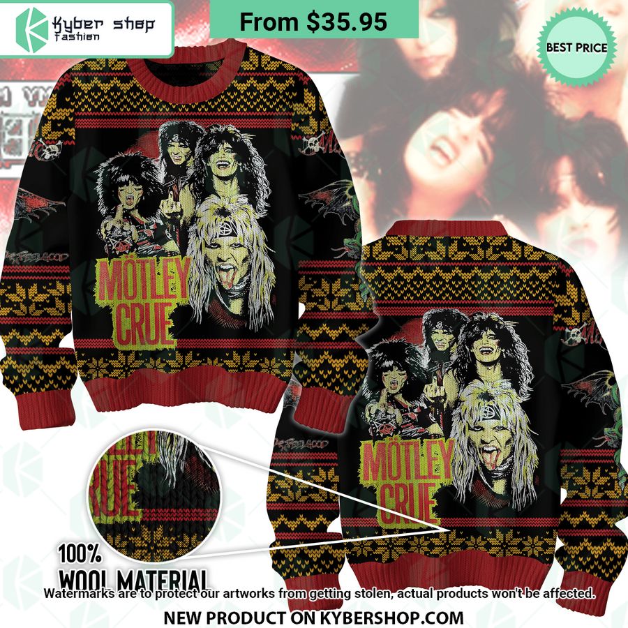 Mötley Crüe Ugly Christmas Sweater