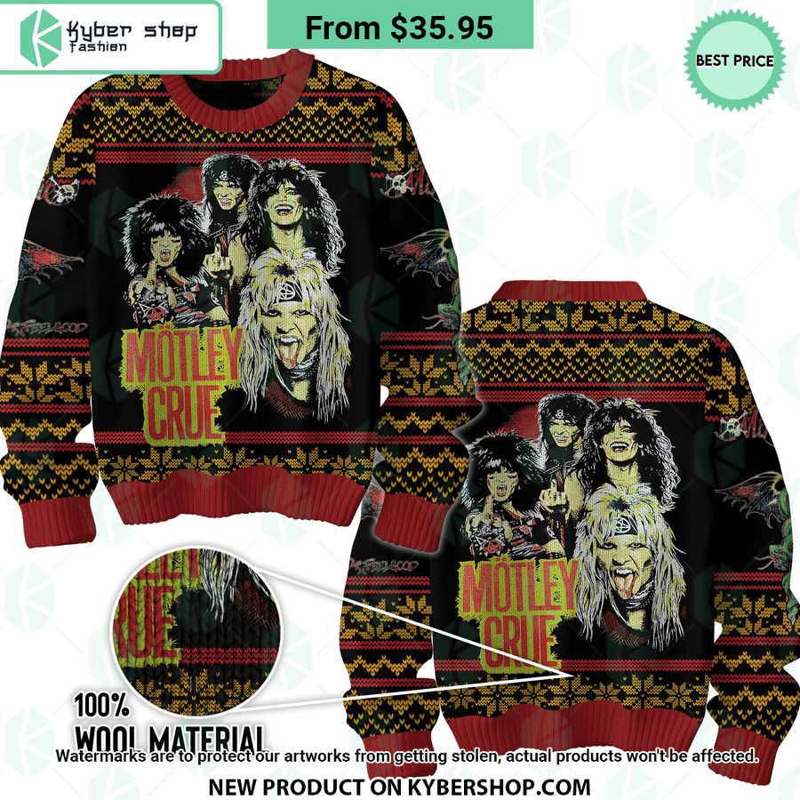 Mötley Crüe Ugly Christmas Sweater