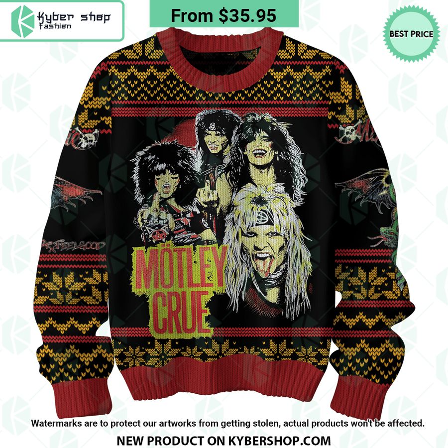Mötley Crüe Ugly Christmas Sweater
