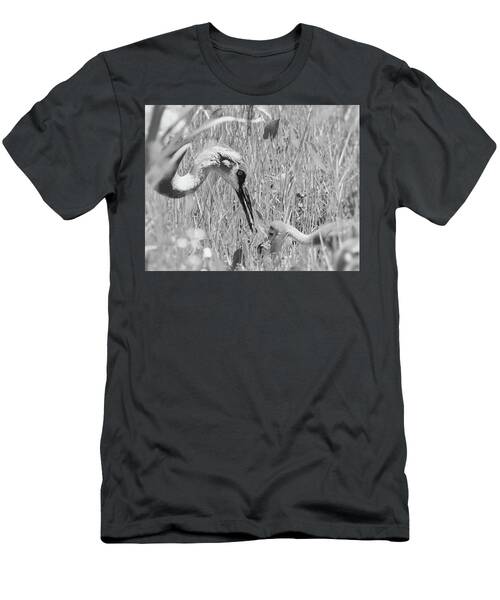 Mom Fed Baby Sandhill Crane A Snail In Orlando Wetlands Florida T-Shirt