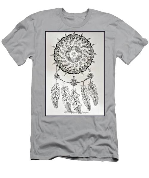 Monochromatic Dream Catcher Mandala T-Shirt