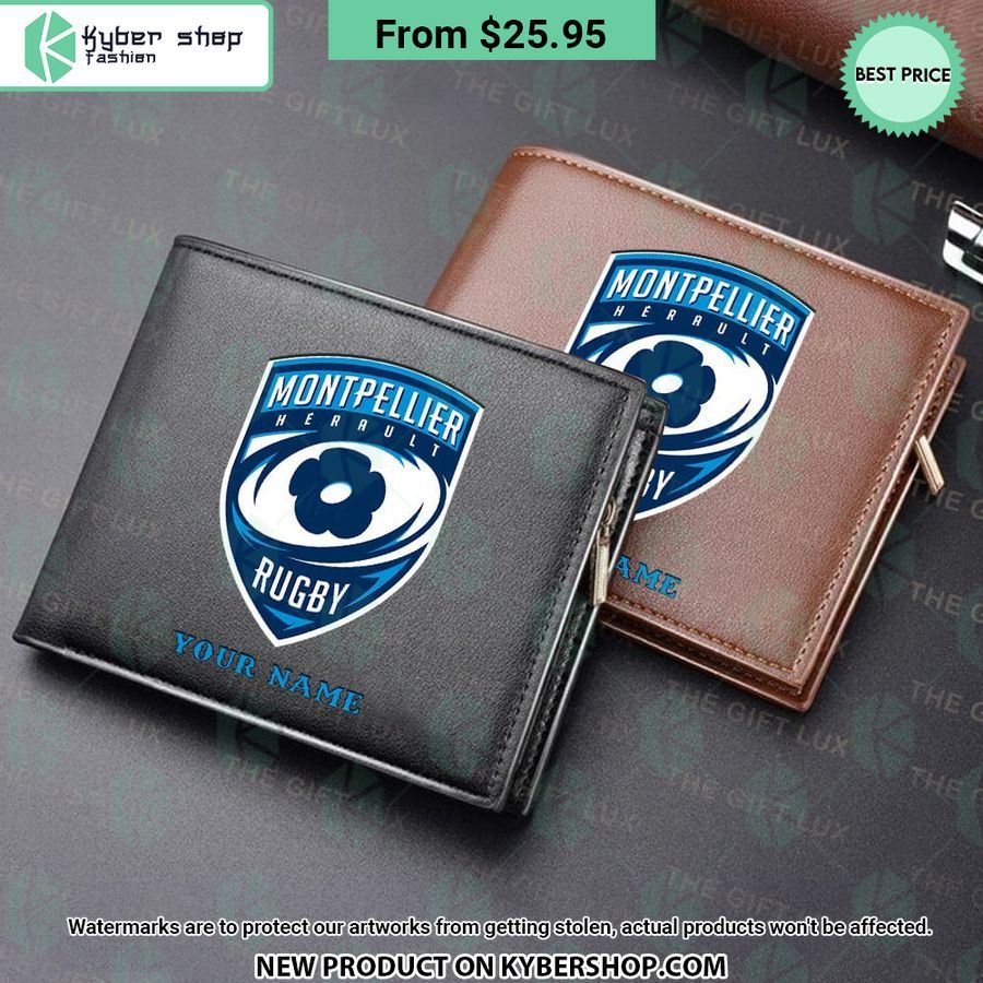 Montpellier Hérault Rugby CUSTOM Leather Wallet