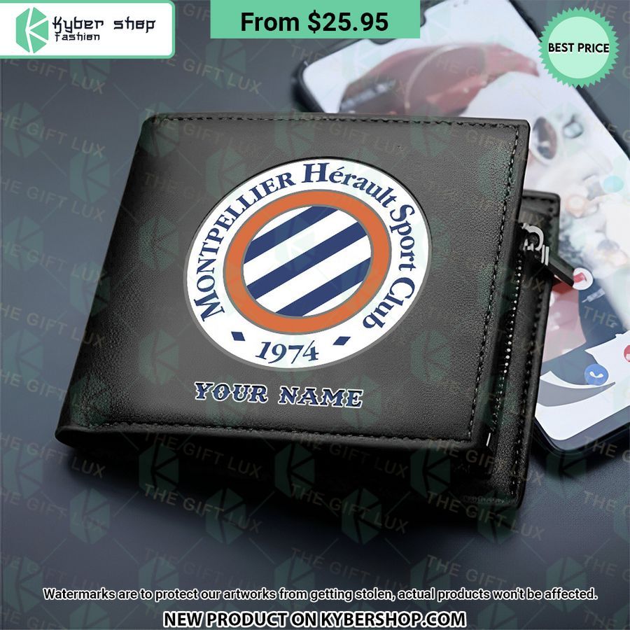 Montpellier Herault Sc CUSTOM Leather Wallet